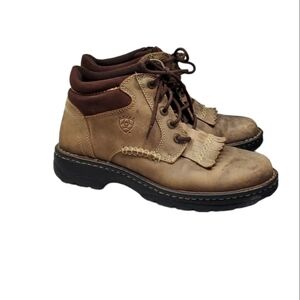 Vintage Ariat Womens Leather Ankle Boots Sneakers shoes sz 7.5B